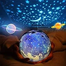 HotsUAE AMERTEER Star Night Light for Kids, Universe Night Light Projection Lamp, Romantic Star Sea Birthday New Projector Lamp for Bedroom 5 Sets of Film, black, HotsUAE, LNKO9243_1, medium