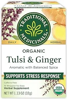 TRADITIONAL MEDICINALS Traditional Medicinal Tulsi With Ginger, 16 Teabags