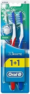 Oral-B 3D White Fresh Toothbrush X 2 - Assorted Colours