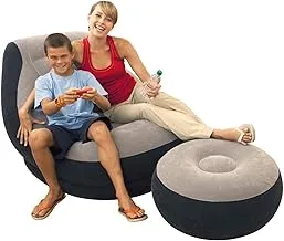 Intex Vinyl Ultra Lounge Chair And Ottoman, 68564Np, Multi-Colour, H76.2 X W129.54 X D99.06 Cm