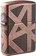 Zippo Armor Antique Copper Geometric 360 Design Pocket Lighter, One Size