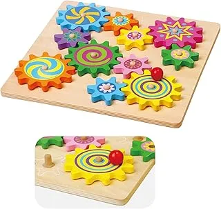 Viga Puzzle & Spinning Gears, Multi Color, 59854