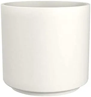 Dubai Garden Centre Ceramic Cylinder Planter, Large, White