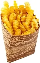 Bamboo french fry box, fry pocket, sweet potato fry sleeve - all natural - 100ct box - restaurantware