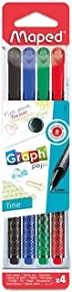 Maped Fineliner Graph-Pips Felt Tip Pens 4-Pieces