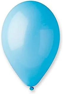 Gemar Standard Latex Balloon 100-Pieces, 12-Inch Size, Light Blue