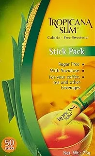 Tropicana Slim Zero Calorie Sweetener Diet Stick - 75 جم