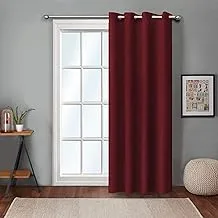 Queenzliving Blackout Curtain, Door 7 Feet- Pack Of 1, Maroon