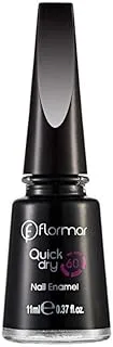 Flormar F/M Quick Dry Nail Enamel - Qd10 Black Minimalism