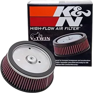 فلتر هواء المحرك K&N: أداء عالٍ ، ممتاز ، مرشح هواء Powersport: يناسب 2001-2008 Harley Davidson (Screamin Eagle ، Dyna ، Road King ، Ultra Classic Electra Gli ، ونماذج أخرى مختارة) Hd-0800