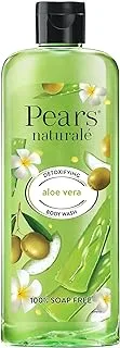 Pears Naturalé Detoxifying Aloe Vera Shower Gel with 100% Natural Aloe Vera & Olive Oil| Paraben-Free & Soap-Free Body Wash With Mild Fragrance| Dermatologically Tested & Eco-Friendly| 250ml