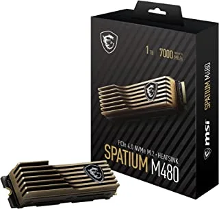 Msi Spatium M480 Pcie 4.0 Nvme M.2 Hs 3D Nand Internal Ssd, 1Tb, 1400 Tbw, Bronze