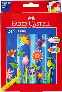 FABER-CASTELL OIL PASTELS 24 COLOR 60MM ROUND