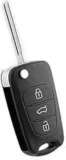 COOLBABY 3 Button Flip Remote Control Key Tag Chain Black