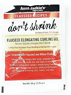 Aunt Jackie’s Curls & Coils Don't Shrink, Flaxseed Elongating Curling Gel, 1.75oz (50g)