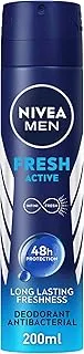 NIVEA MEN Antiperspirant Spray for Men, Fresh Active Fresh Scent, 200ml