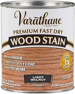 Rust-OlEUm 262015 Varathane Fast Dry Wood Stain Quart, Light Walnut