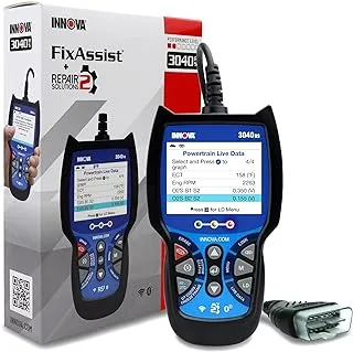 INNOVA 3040RS, OBD2 Scanner, Live Data Streamer, Battery/Alt Tester, Reset Check Engine Light/Brake Light/Oil Light, Free Mechanic Recommended Fix & Parts Est Repair Cost, Lifetime Update