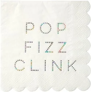 Meri Meri Pop Fizz Clink Holographic Foil Napkin 16 Pieces