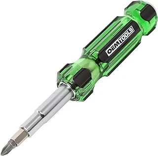 OEMTOOLS 22588 13-in-1 Multi-Bit Screwdriver, Nut Driver and Schrader Valve Tool, Multi Tool Screwdriver Kit, HVAC tools, Electrician Tools, One Size