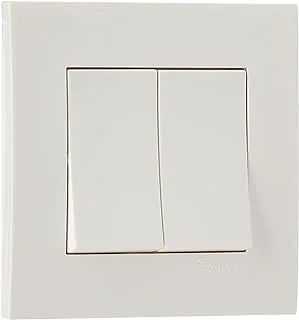 Schneider Electric KB32R Vivace White - 2-way plate switch 2 gang - 16AX - white