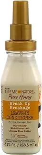 Creme Of Nature Pure Honey Leave-In Conditioner 8 Ounce Pump (236ml) (3 Pack)