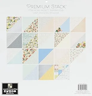 American Crafts Ps-005-00577 Card Stock Country Floral Premium Printed Cardstock Stack, 12