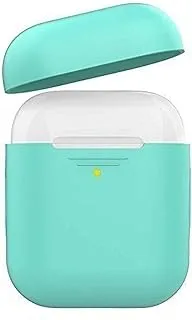 AHASTYLE Premium Silicone Case Compatible for AirPods 1/2 Generation, Scratch Resistant, Drop Resistant, Dustproof and Absorbing Protective Cover - Mint Green