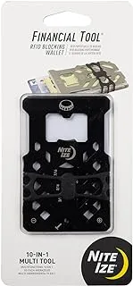 Nite Ize Nite-ize FMTR-01-R7 Financial Kit RFID Blocking Wallet Multi-Tool Stainless Steel, Black, One Size