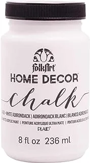 Folkart Home Decor Chalk Furniture & Craft Paint In Assorted Colors, 8 Ounce, White Adirondack