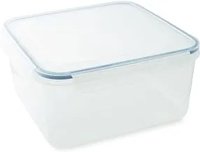 Addis Squared Clip and Close Food Storage Box, 5 Litre Capacity, White