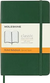 Moleskine Classic Notebook, Soft Cover, Pocket (8.9 cm X 14 cm) Ruled/Lined, Myrtle Green, 192 Pages