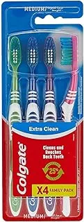 Colgate extra clean medium toothbrush 4 pieces value pack