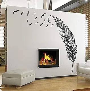 Feather Wall Sticker Removable Waterproof Wall Decals Creative Home Decoration