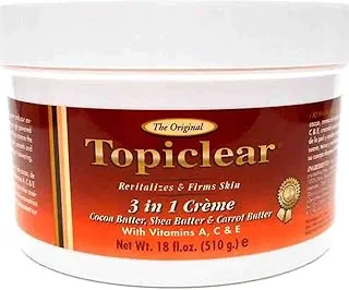 Topiclear 3 In 1 Creme Cocoa Butter, Shea Carrot Butter 18 Fl Oz