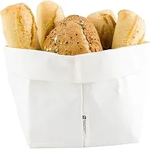 Washable Paper Bags, Reusable Bag, Durable, Long Lasting - White 7.9 x 9.8 Inches Duralux 1ct Box Restaurantware