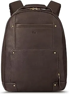 SOLO Executive 15.6 Inch Premium Leather Laptop Backpack, Espresso