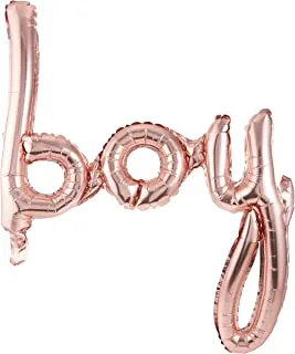 The Party Popper Party Script Foil Balloons, Rose Gold