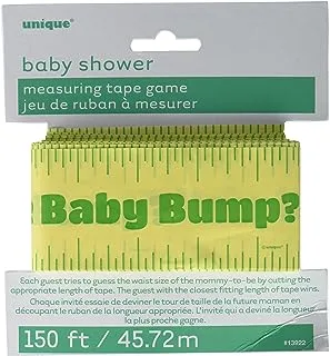 Unique Party 13922 - Baby Shower Baby Bump Measuring Tape Game