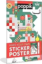 ملصق Poppik Sticker Book Italia للأطفال - مجموعة ملصقات تعليمية ممتعة