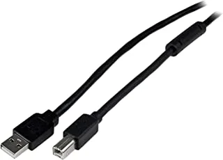 StarTech StarTech.Com 20M / 65 Ft Active USb 2.0 A To B Cable - Long 20 M Printer 1X (M), (M) Black (USb2Hab65Ac)