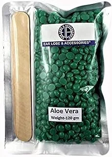 Aloe Vera No Strip Flavor Depilatory Wax Pearl Hair Removal Hot Beans,120gm With 1 Wodden Saptula