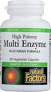 Natural Factors Multi Enzyme High Potency Full Spectrum, 60 Vegetable Capsules