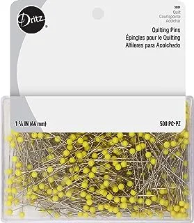 Dritz 3009 دبابيس خياطة اللحف ، 1-3 / 4-inch ، أصفر (500-Count)