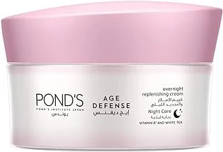 Pond's Age Defense, Overnight Replenishing Cream for Glowing Skin, Night Cream, with Vitamin B3 and White Tea, 50ml