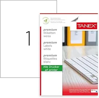 TANEX TW2000 Small Multi Purpose Label A4 1 Per Sheet WHITE