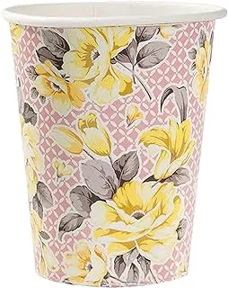 Talking Tables Vintage Floral Paper Cups 8Pk | Truly Scrumptious Afternoon Tea Party Supplies | Great For Birthday Party, Baby Shower, Wedding And Anniversary | Paper,