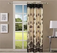 Queenzliving Imperial Curtain For Door 7 Feet- Pack Of 1, Brown