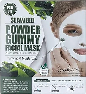 Look At Me Gummy Face Mask for Oily & Dry Skin. Blackhead Remover & Pore Minimizer, Anti aging & Exfoliating Properties, Seaweed Essence, Made in Korea