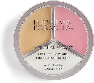 Physicians Formula, Mineral Powder - Mineral Wear® 3-In-1 Setting Powder For A Matte And Even Complexion Oil Hypoallergenic Fragrance Cruelty Pack Of 1 195 G, Pink, Yellow, Translucent